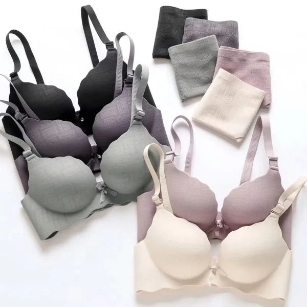 Adjustable Seamless Push Up Wireless Bra Pack Of 5